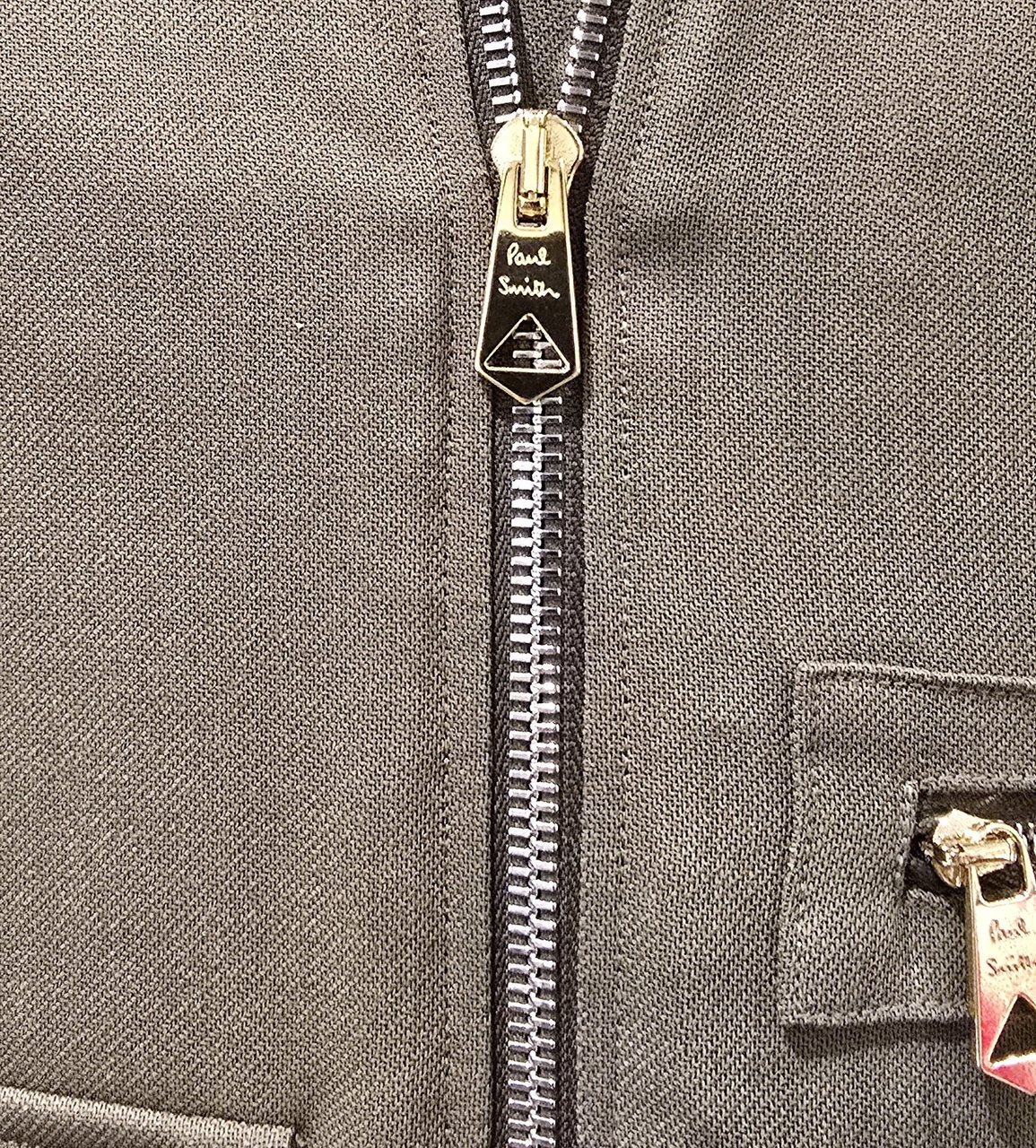 Paul Smith Blouson taupe poches plaquées & zippée laine Paul Smith Homme M1R 915Z V02988 63 Taupe
