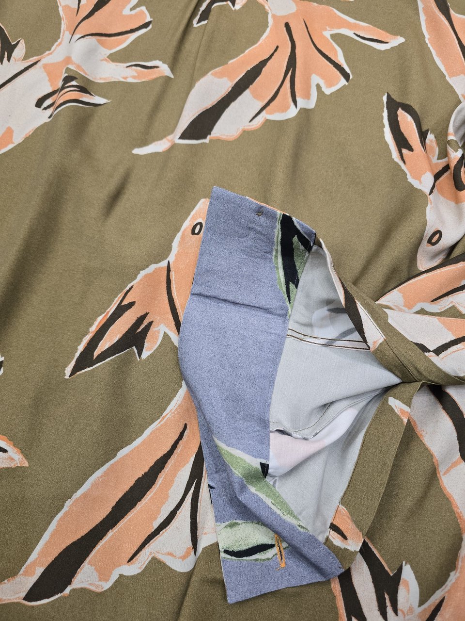 Paul Smith Chemise kaki print poissons abricot viscose Paul Smith Homme M1R 929Z V02999 32 Divers