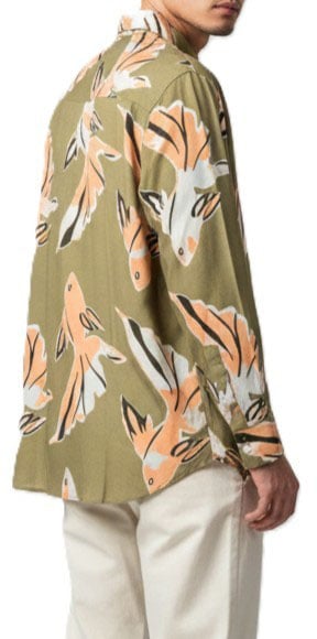 Paul Smith Chemise kaki print poissons abricot viscose Paul Smith Homme M1R 929Z V02999 32 Divers