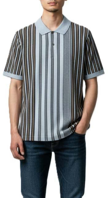 Paul Smith Polo rayé ciel navy kaki Paul Smith Homme M1R 958P V03049 40 Divers