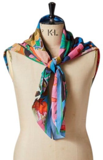 Paul Smith Chèche print poissons oiseaux fleurs bleu mauve Paul Smith Homme Femme M1A 150B U947 43 Divers