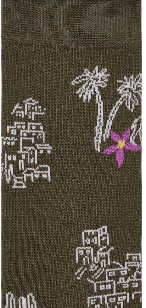 Paul Smith Chaussettes kaki village blanc fleur rose M1A 800MO U895 63 Paul Smith homme Divers