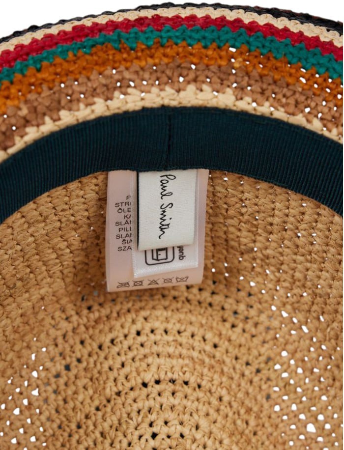 Paul Smith Chapeau raphia naturel bord rayé multi Paul Smith homme M1A 930A P521 62 Divers