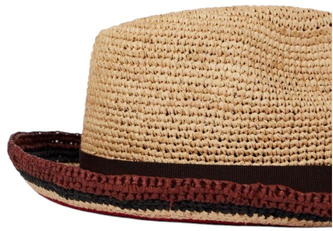 Paul Smith Chapeau raphia naturel bord rayé multi Paul Smith homme M1A 930A P521 62 Divers