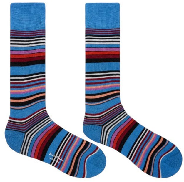 Paul Smith Pack 3 chaussettes rayée orange chinée gris rayée bleu Paul Smith Homme Femme M1A SOCK USTR 1A Divers