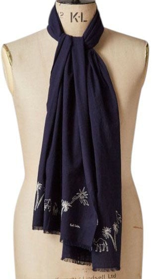 Paul Smith Foulard uni navy brodé blanc mauritius Paul Smith Homme Femme M1A 150M U949 49 Divers