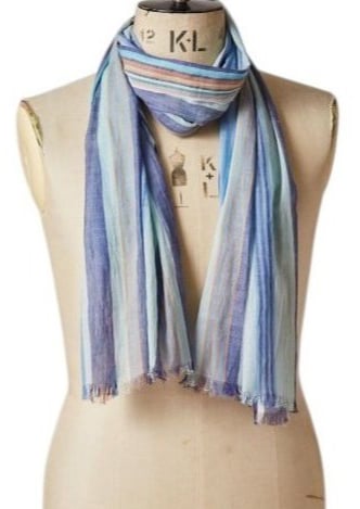 Paul Smith Foulard rayé ciel bleu turquoise Paul Smith Homme Femme M1A 150C U999 45 Divers