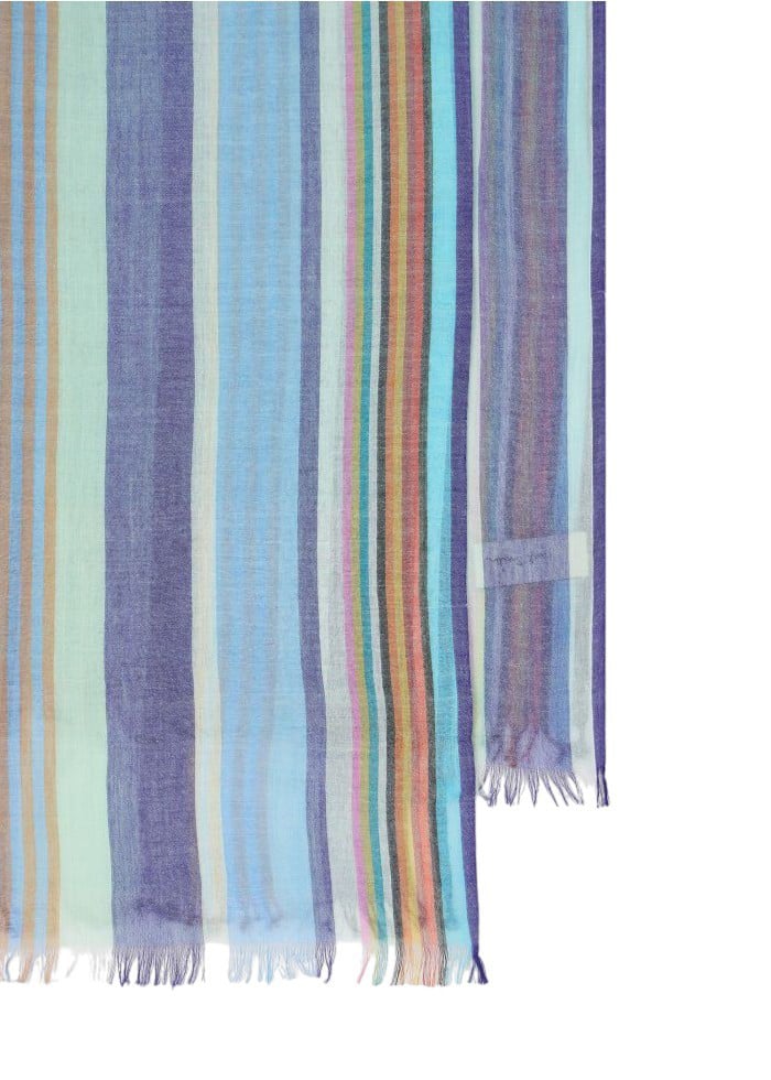 Paul Smith Foulard rayé ciel bleu turquoise Paul Smith Homme Femme M1A 150C U999 45 Divers