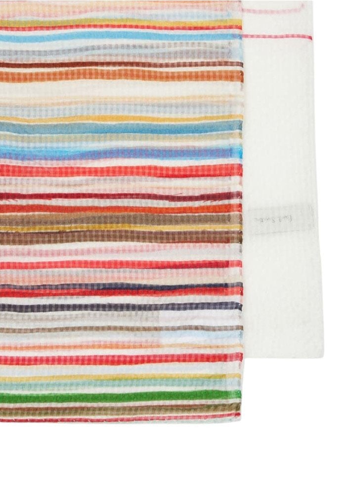 Paul Smith Foulard blanc rayé multi soie Paul Smith Femme W1A 250B U954 92 Wit