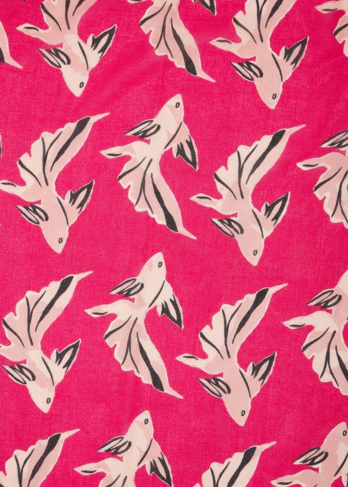Paul Smith Foulard fuchsia print poissons rose Paul Smith Femme Homme W1A 250B U941 22 Paars