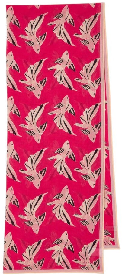 Paul Smith Foulard fuchsia print poissons rose Paul Smith Femme Homme W1A 250B U941 22 Paars