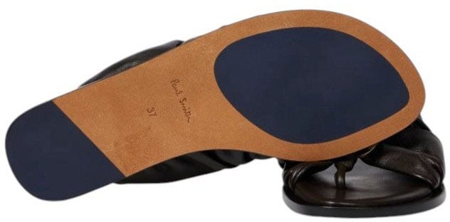 Paul Smith Mules entre-doigt boucle dorée cuir souple noué choco Paul Smith Femme W1S LRH02 ULEA 69 chaussures Divers