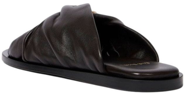 Paul Smith Mules entre-doigt boucle dorée cuir souple noué choco Paul Smith Femme W1S LRH02 ULEA 69 chaussures Divers