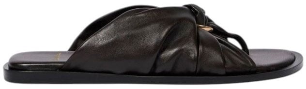 Paul Smith Mules entre-doigt boucle dorée cuir souple noué choco Paul Smith Femme W1S LRH02 ULEA 69 chaussures Divers