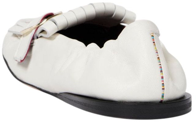 Paul Smith Mocassins Chanay cuir blanc franges souple Paul Smith Femme W1A SCAA01 ULEA 02 chaussures Wit