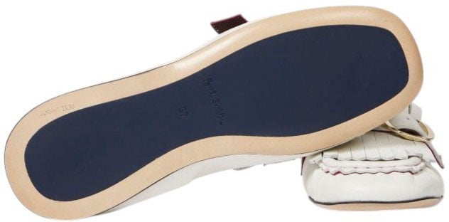 Paul Smith Mocassins Chanay cuir blanc franges souple Paul Smith Femme W1A SCAA01 ULEA 02 chaussures Wit