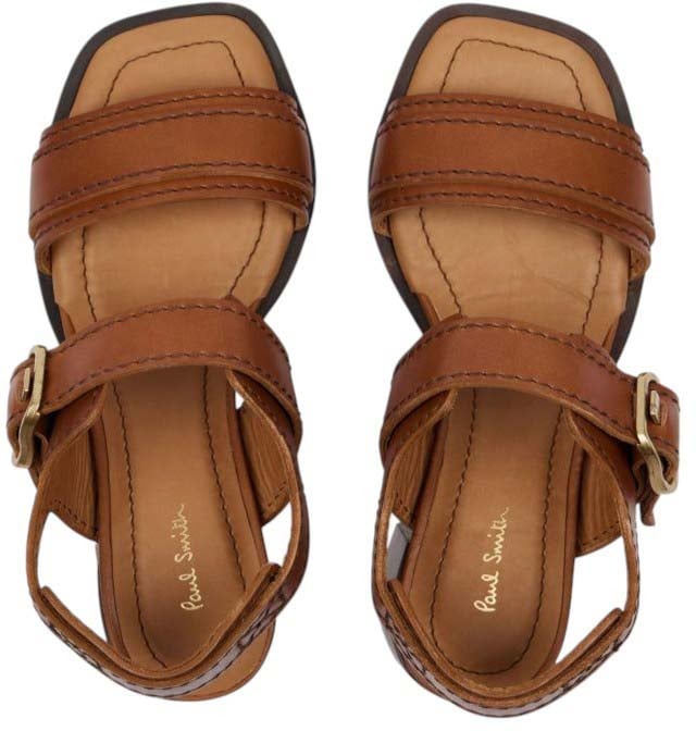 Paul Smith Sandales talon cuir sangle tan Sylane Paul Smith Femme W1S SYL01 ULEA 62 chaussures Divers