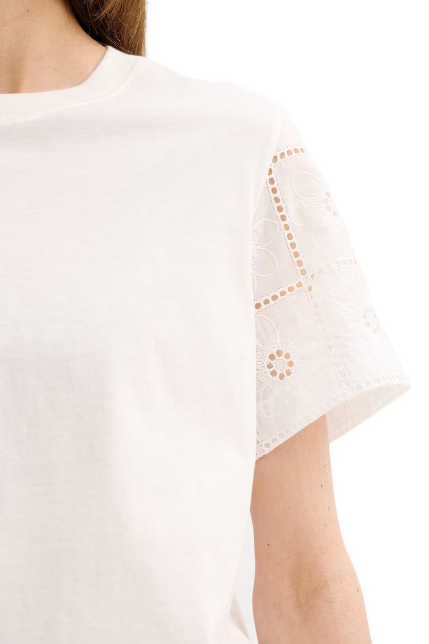 Paul Smith T-shirt blanc manches courtes broderies Paul Smith Femme W2R 430V V31440 02 Wit