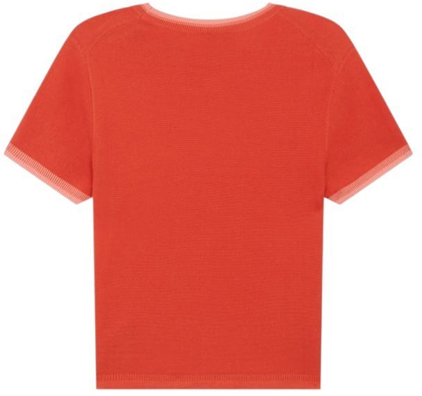 Paul Smith Maille manches courtes orange bord rose Paul Smith Femme W2R 805N V31444 19 Oranje