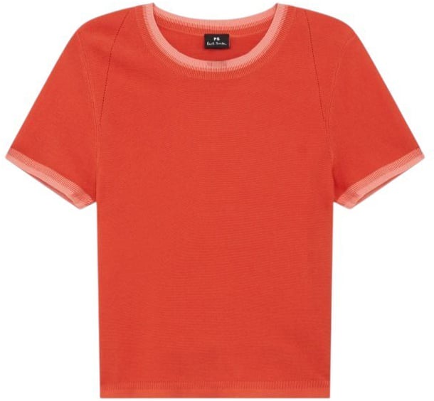Paul Smith Maille manches courtes orange bord rose Paul Smith Femme W2R 805N V31444 19 Oranje