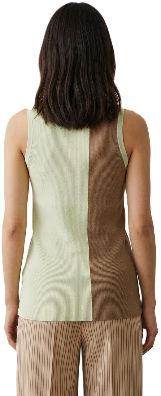 Paul Smith Débardeur maille patch taupe vert Paul Smith Femme W2R 808N V31447 32 Divers