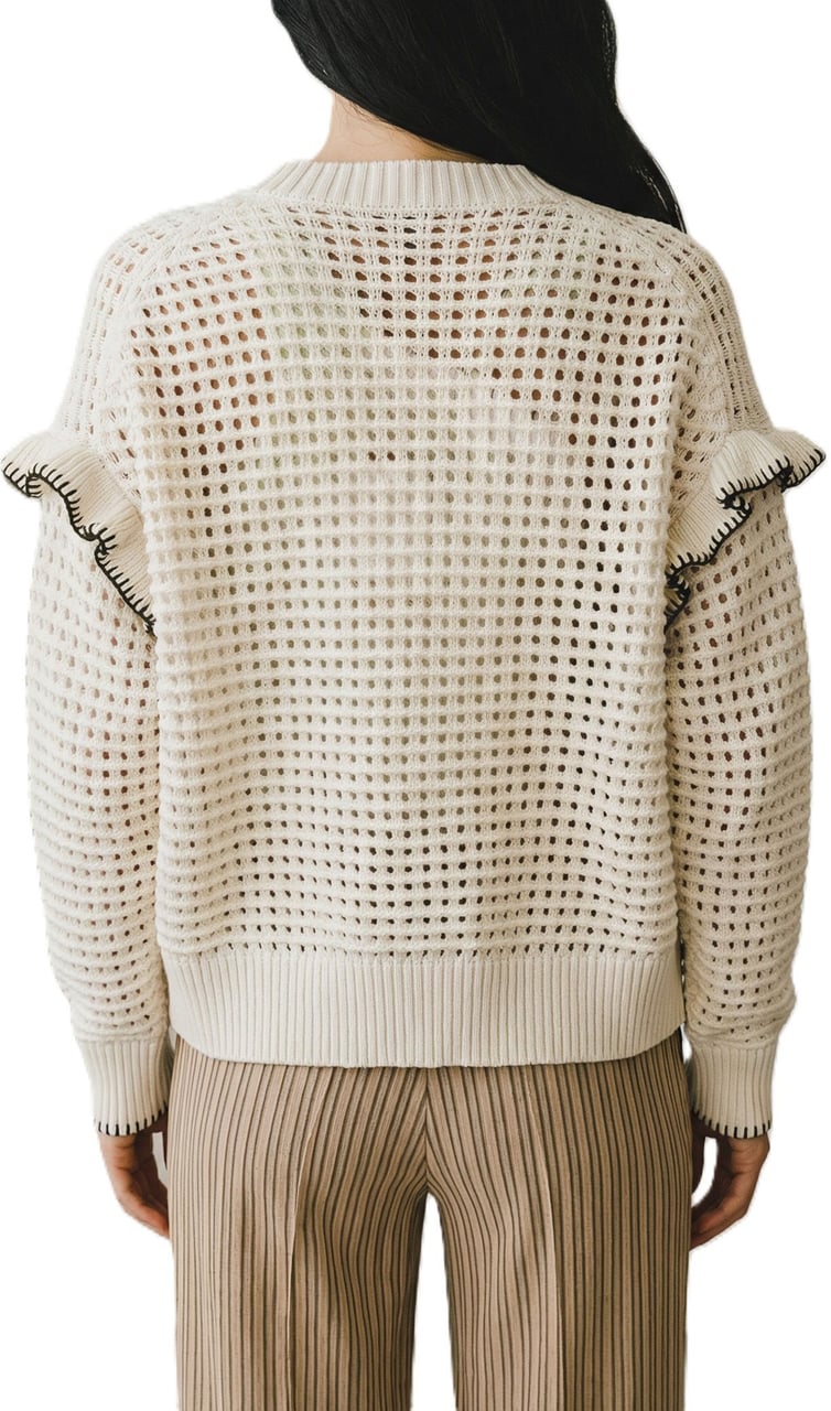 Paul Smith Gilet crochet fleurs brodées vert orange Paul Smith Femme W2R 811N V31452 02 Oranje