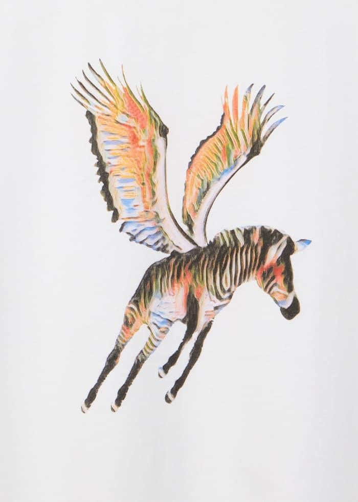 Paul Smith T-shirt blanc print zèbre volant baya Paul Smith Homme M2R 011R VP5793 01 Divers