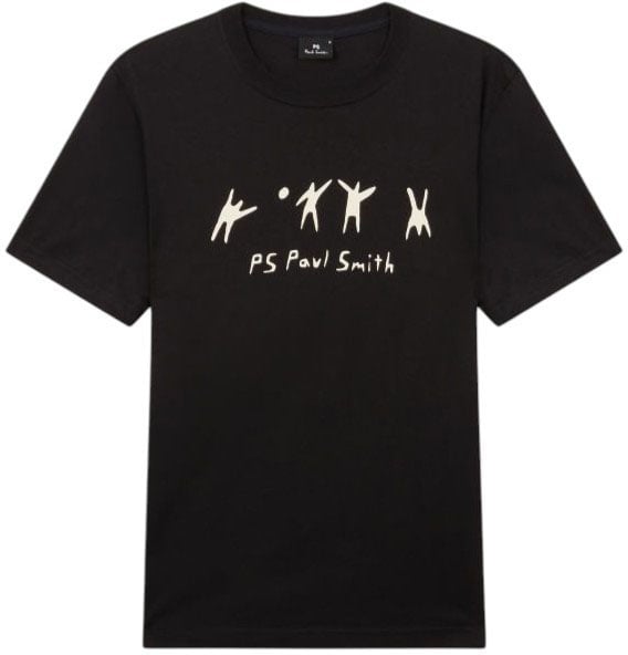 Paul Smith T-shirt noir print volleyeurs blancs Paul Smith Homme M2R 011R VP5761 79 Divers