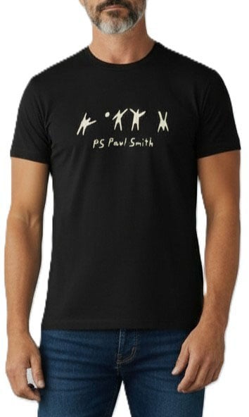 Paul Smith T-shirt noir print volleyeurs blancs Paul Smith Homme M2R 011R VP5761 79 Divers