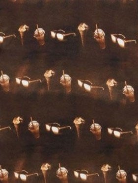 Paul Smith T-shirt brun print lunettes sodas glaces Paul Smith Homme M2R 220X V22626 79 Bruin