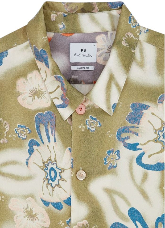 Paul Smith Chemisette vert clair hawaï fleurs bleu ecru Paul Smith Homme M2R 695U V22652 36 Divers