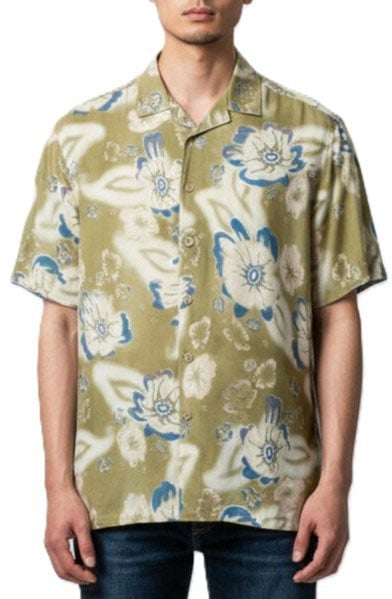 Paul Smith Chemisette vert clair hawaï fleurs bleu ecru Paul Smith Homme M2R 695U V22652 36 Divers
