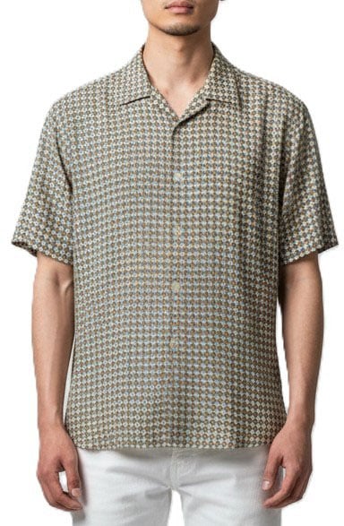 Paul Smith Chemisette kaléidoscope écru orange Paul Smith Homme M2R 896Z V22660 02 chemise Beige