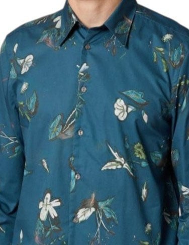 Paul Smith Chemise bleue print floral vert blanc Paul Smith Homme M2R 765X W22791 44 Divers