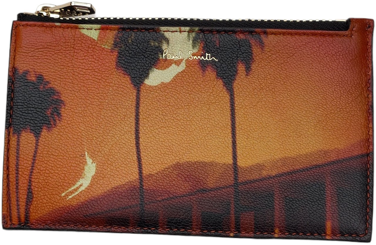 Paul Smith Porte carte monnaie imprimé palmiers Paul Smith Homme Oranje