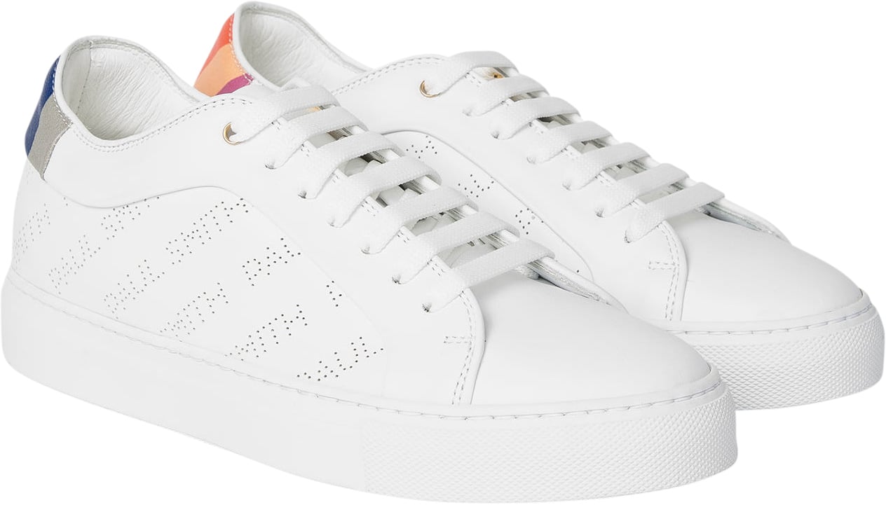 Paul Smith Sneakers blanche perforée logo cuir basso Paul Smith Femme Wit