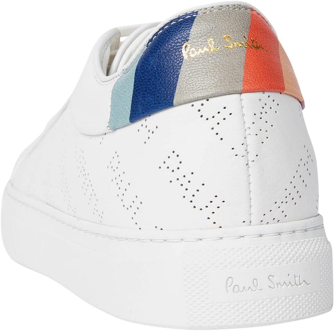 Paul Smith Sneakers blanche perforée logo cuir basso Paul Smith Femme Wit