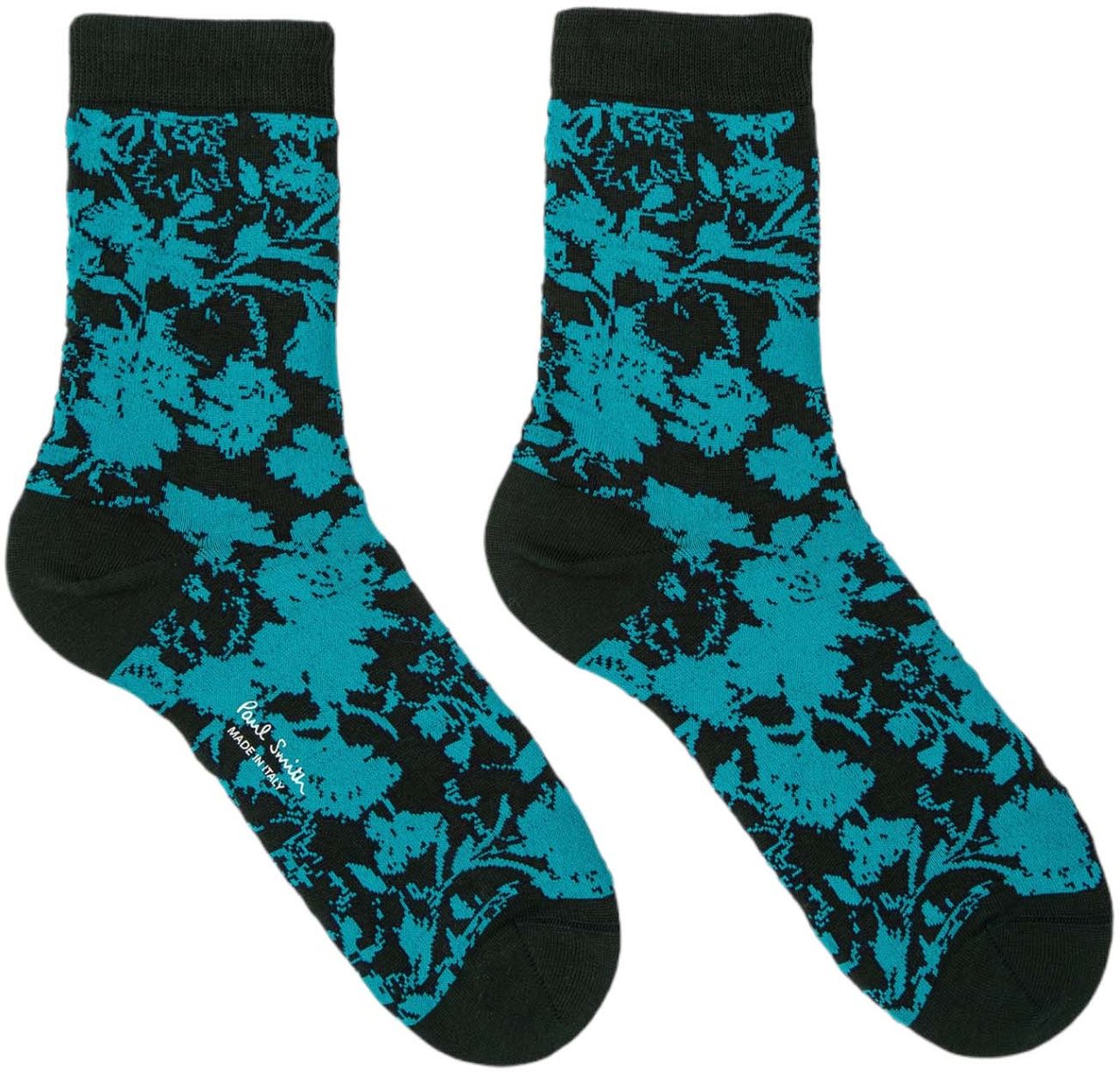 Paul Smith Chaussettes floral vert turquoise W1A-086D-GF648-38 Paul Smith Femme Divers