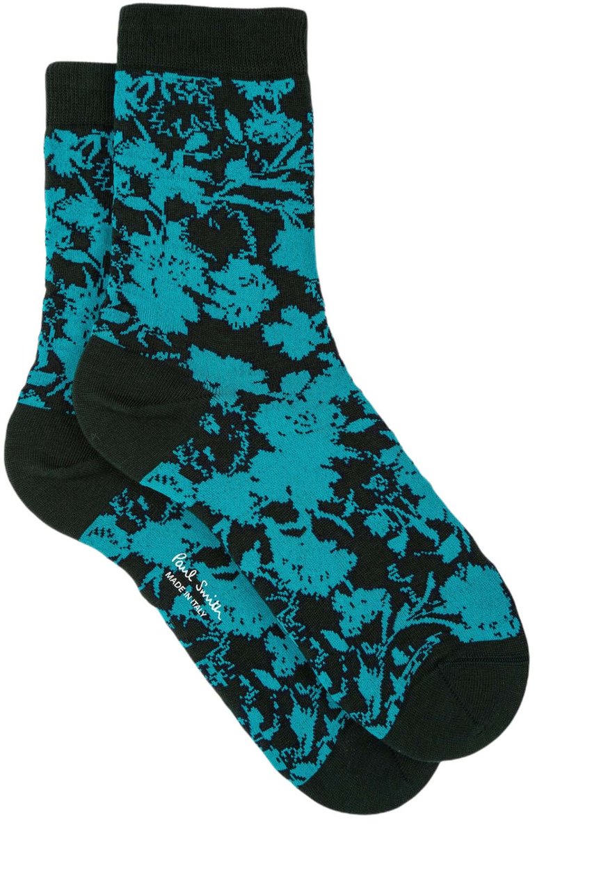 Paul Smith Chaussettes floral vert turquoise W1A-086D-GF648-38 Paul Smith Femme Divers