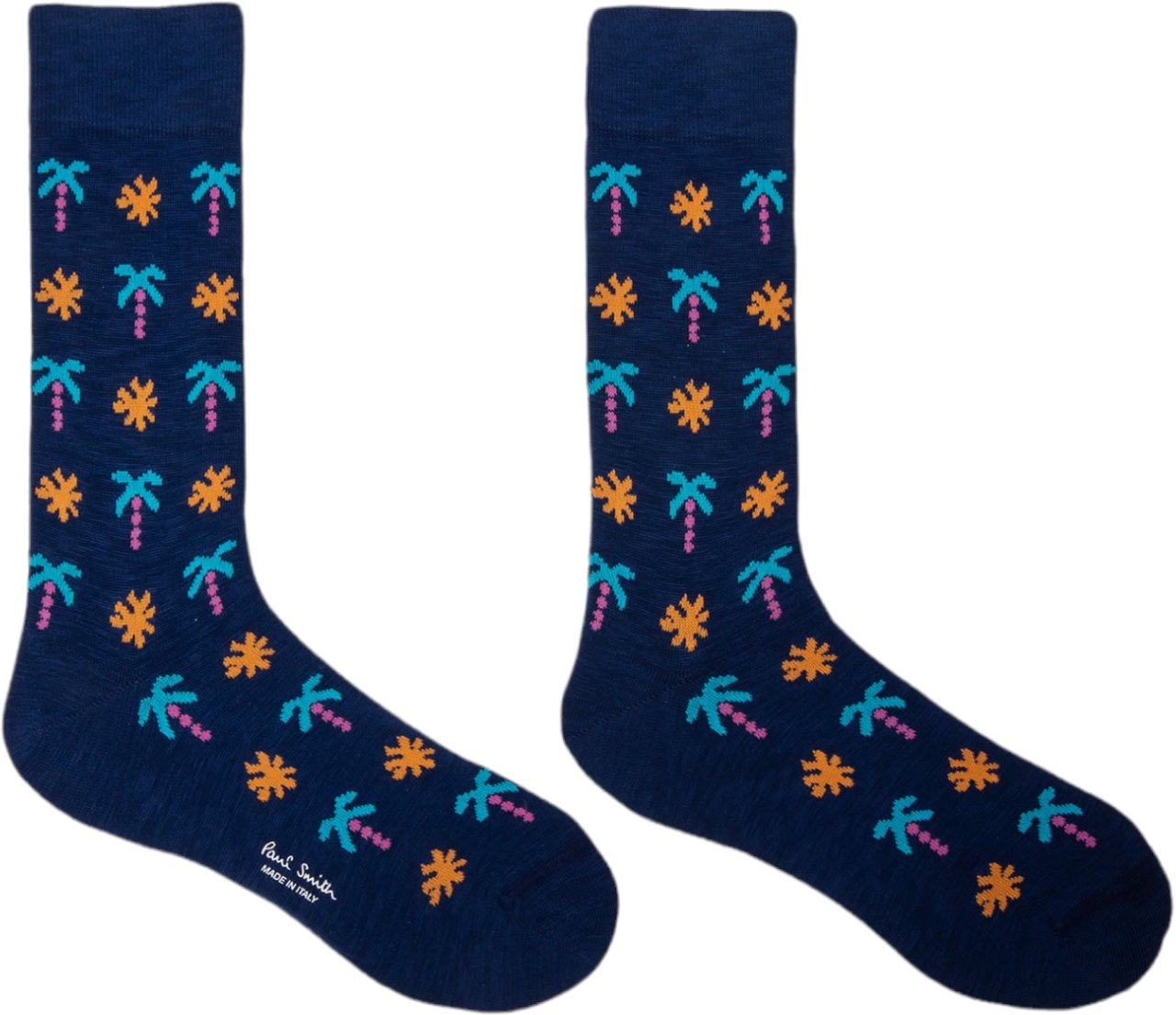Paul Smith Chaussettes navy palmiers turquoise M1A 800MO HF783 47 Paul Smith Homme Divers