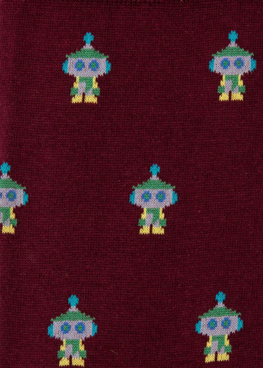 Paul Smith Chaussettes bordeaux robots gris M1A 380CI J419 28 Paul Smith Homme Divers
