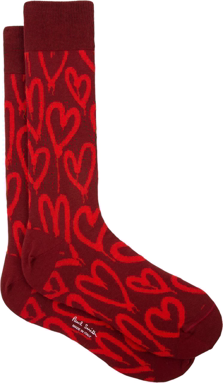 Paul Smith Chaussettes rouge coeur corail M1A 800MO K063 28 Paul Smith Homme Rood