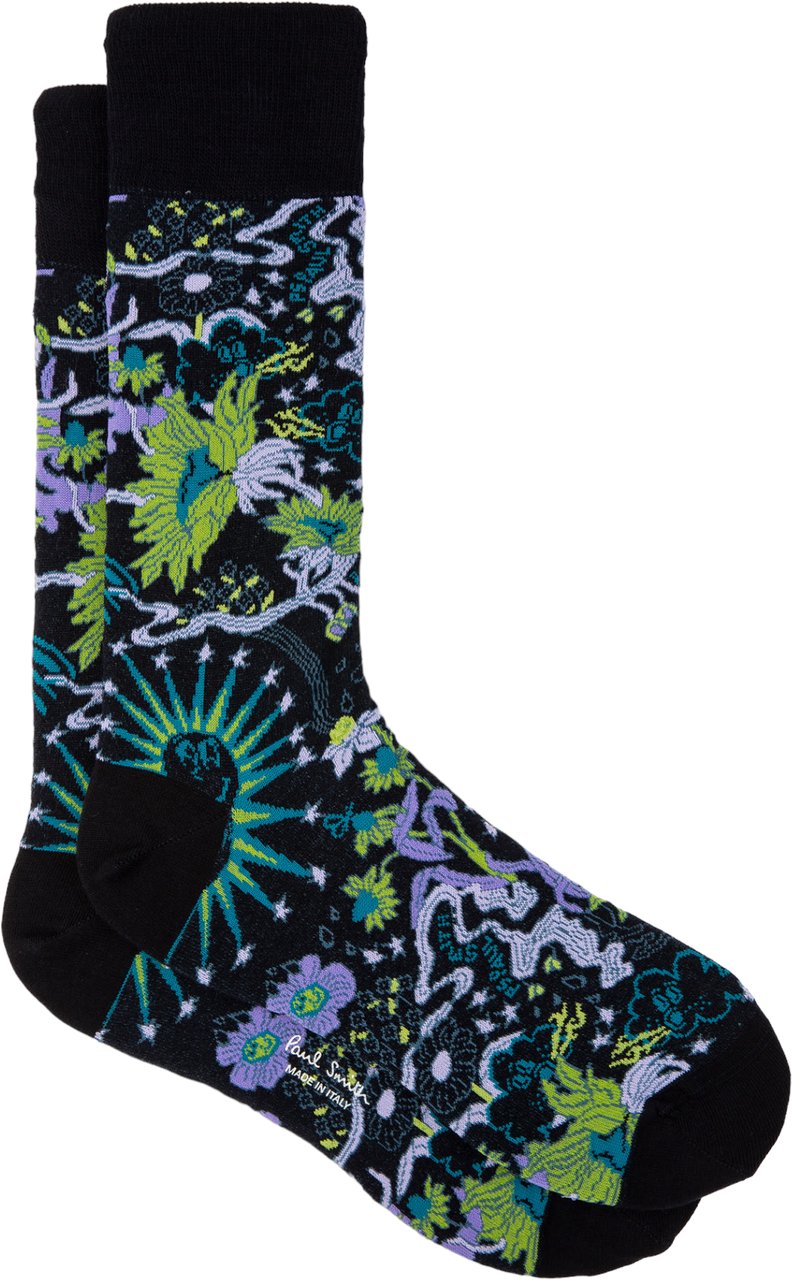 Paul Smith Chaussettes happy flowers navy M1A-800MO-K215-47 Paul Smith Homme Divers