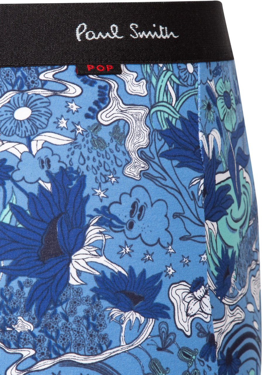 Paul Smith Boxer happy flower bleu turquoise M1A 121D KU200 42 Paul Smith Homme Divers