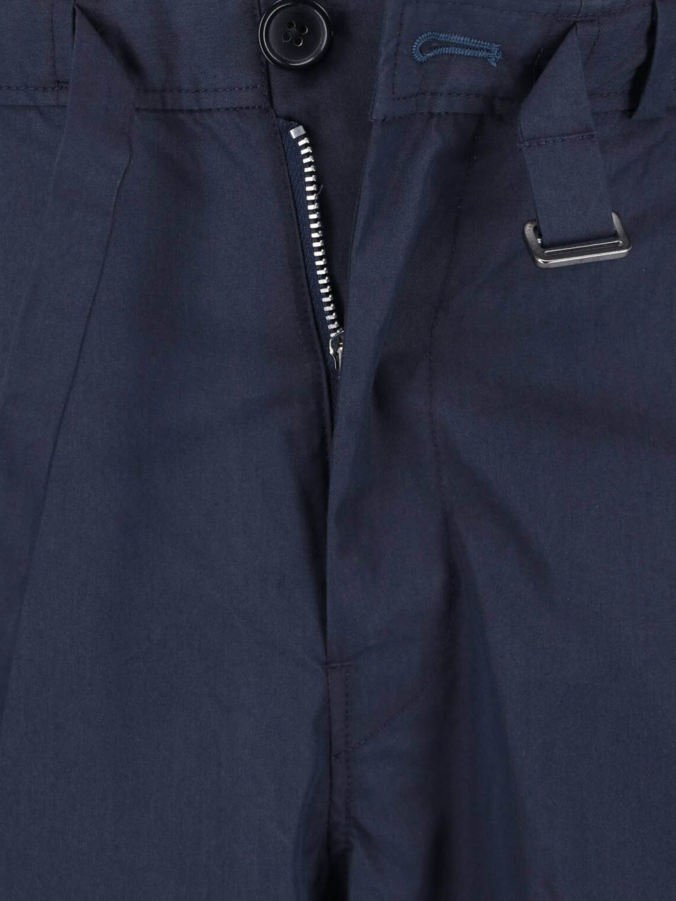 Paul Smith Blue Mid-Rise Cotton Blend Cargo Pants Blauw