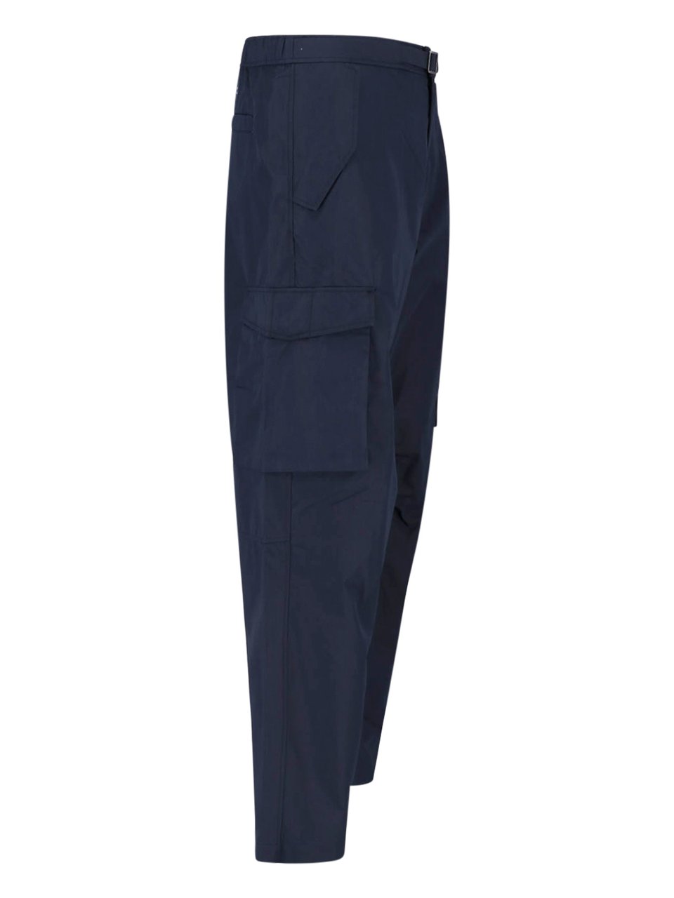 Paul Smith Blue Mid-Rise Cotton Blend Cargo Pants Blauw