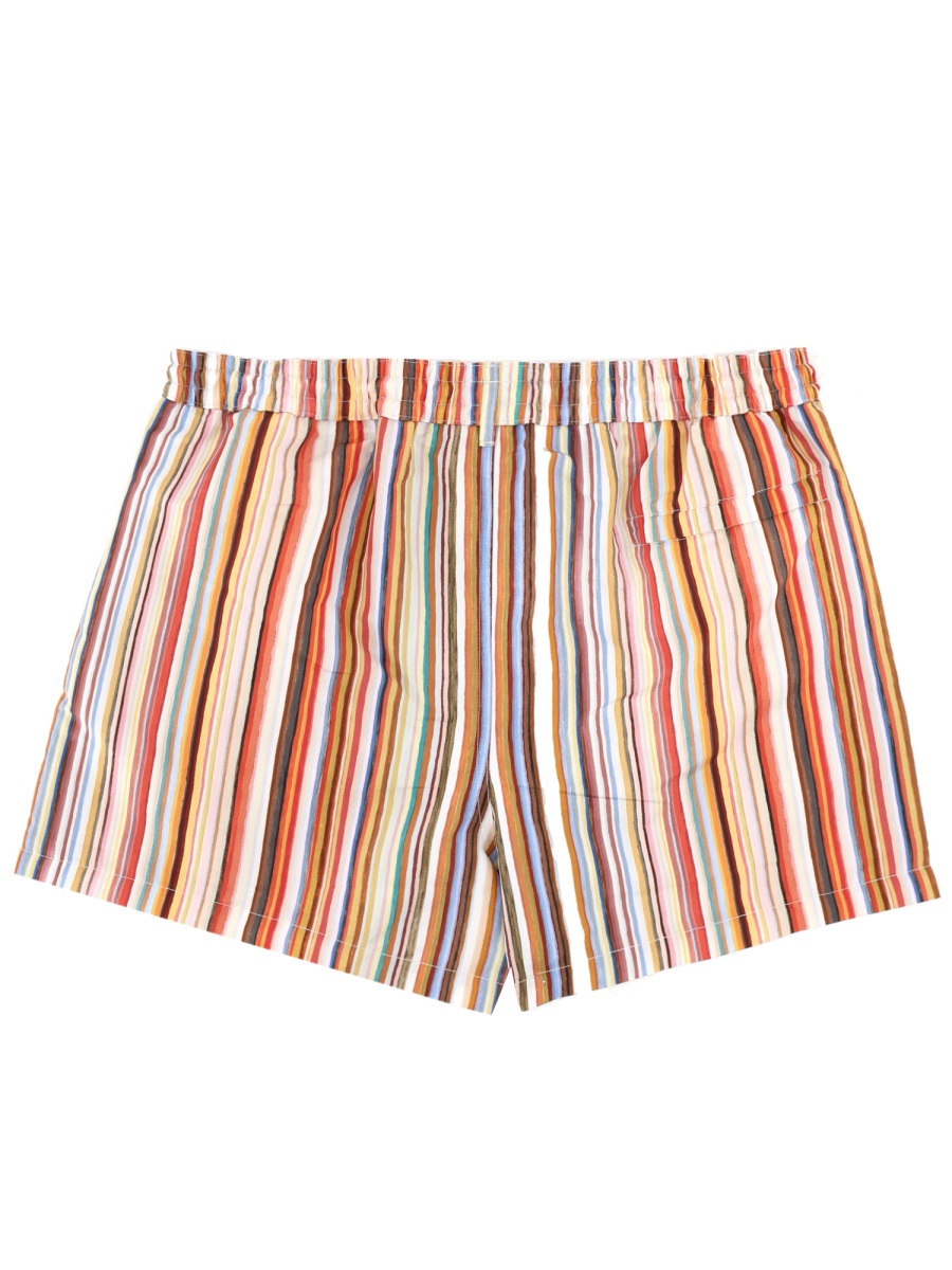 Paul Smith Painted Signature Stripe Recycled Polyester Swim Shorts Neutraal