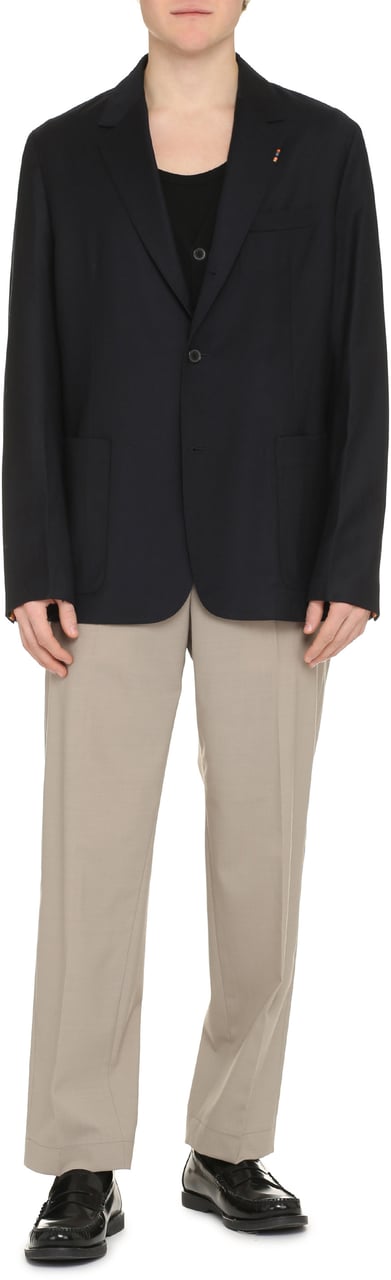 Paul Smith Wool-cashmere blend two-button blazer Blauw