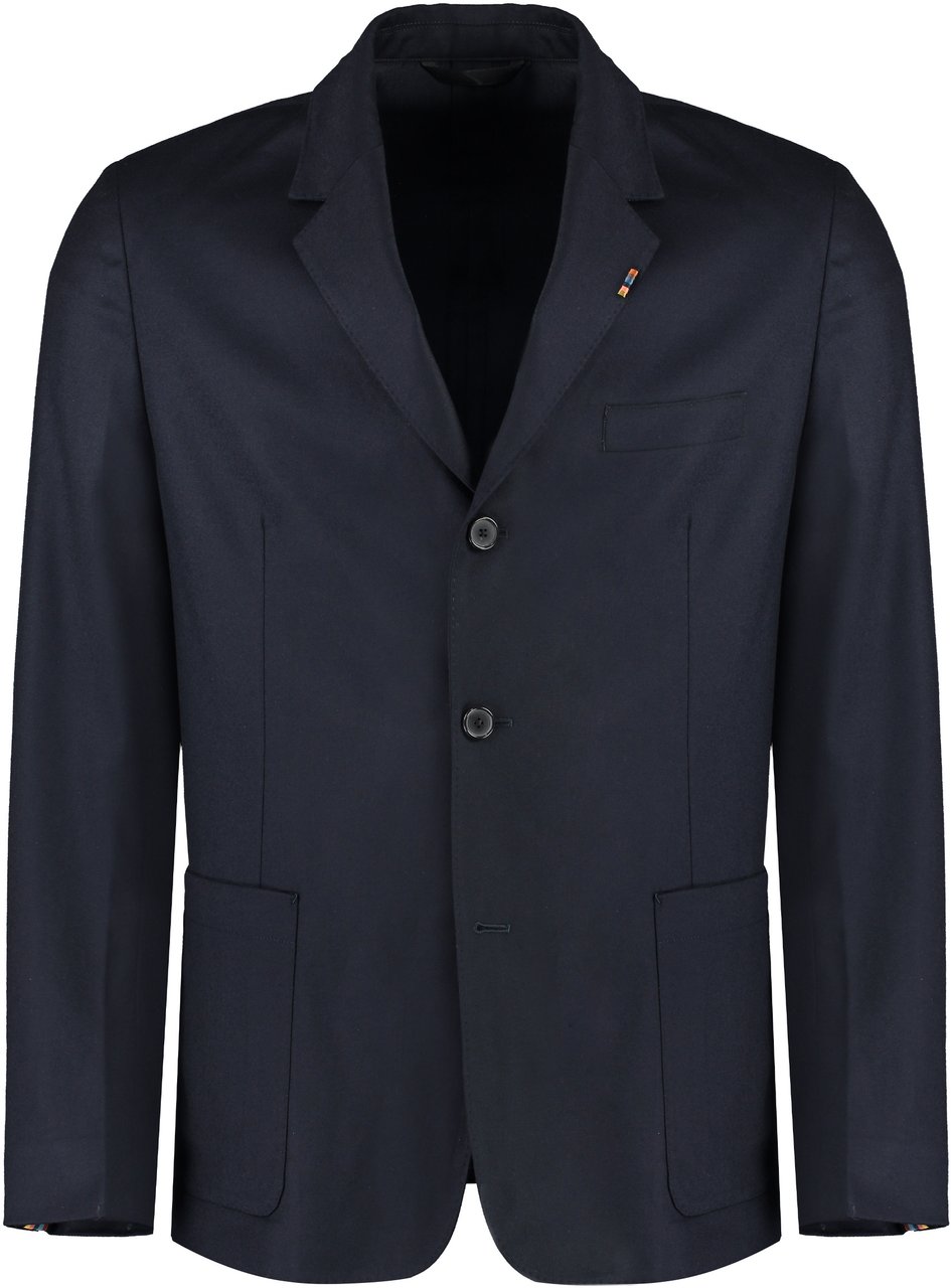 Paul Smith Wool-cashmere blend two-button blazer Blauw