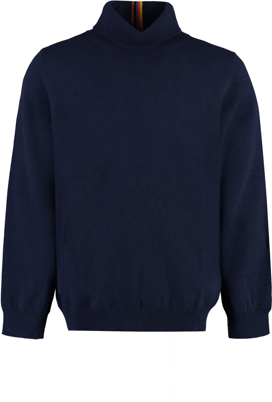 Paul Smith Cashmere turtleneck sweater Blauw